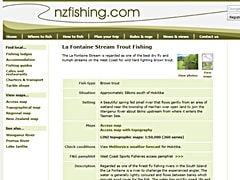 nzfishing.comのラ・フォンティン・ストリームの詳細ページ